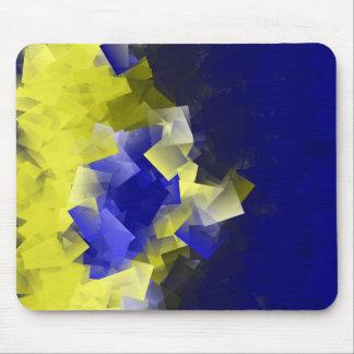 Blau und Gelb Mousepad