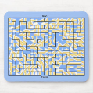 Blau und Gelb Mousepad