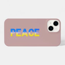 Blau und gelb PEACE Ukraine Inspiration iPhone 14 Hülle