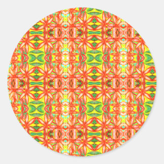 Blau und Gelb Runder Aufkleber