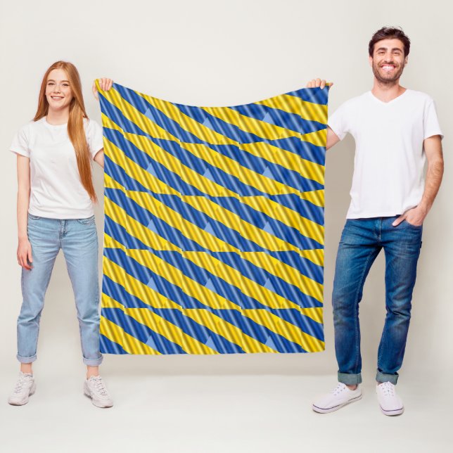 Blau und Gelb Ukraine Inspiration Frieden kein Kri Fleecedecke (Beispiel)