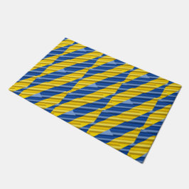 Blau und Gelb Ukraine Inspiration Frieden kein Kri Fußmatte
