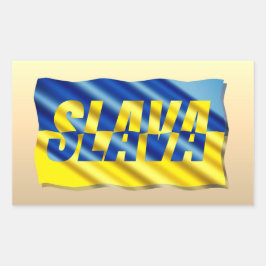 Blau und Gelb Ukraine Inspiration Frieden kein Kri Rechteckiger Aufkleber