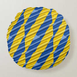 Blau und Gelb Ukraine Inspiration Frieden kein Kri Rundes Kissen
