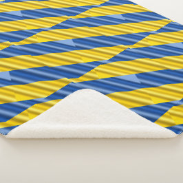 Blau und Gelb Ukraine Inspiration Frieden kein Kri Sherpadecke