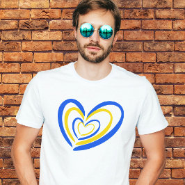 Blau und Gelb Ukraine Inspiration Frieden kein Kri T-Shirt