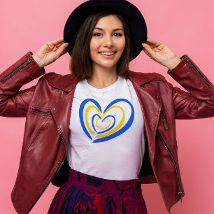 Blau und Gelb Ukraine Inspiration Frieden kein Kri T-Shirt