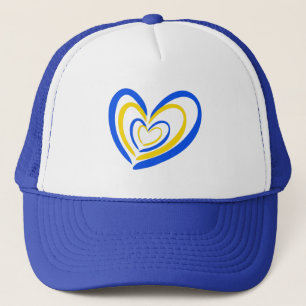 Blau und Gelb Ukraine Inspiration Frieden kein Kri Truckerkappe