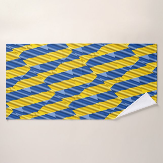 Blau und Gelb Ukraine Inspiriert Frieden gegen den Badehandtuch (Badehandtuch)