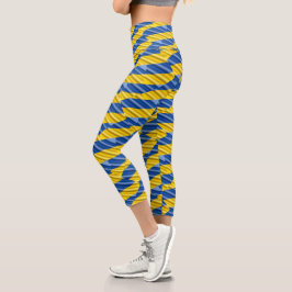 Blau und Gelb Ukraine Inspiriert Frieden gegen den Capri Leggings