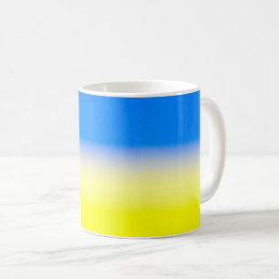 Blau und Gelb Ukraine Inspiriert Frieden gegen den Kaffeetasse