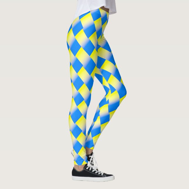 Blau und Gelb Ukraine Inspiriert Frieden gegen den Leggings (Rechts)