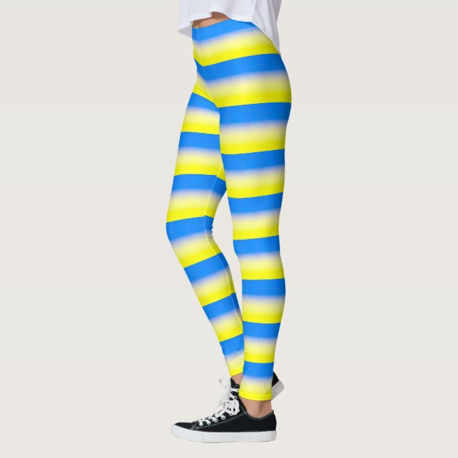 Blau und Gelb Ukraine Inspiriert Frieden gegen den Leggings (Links)