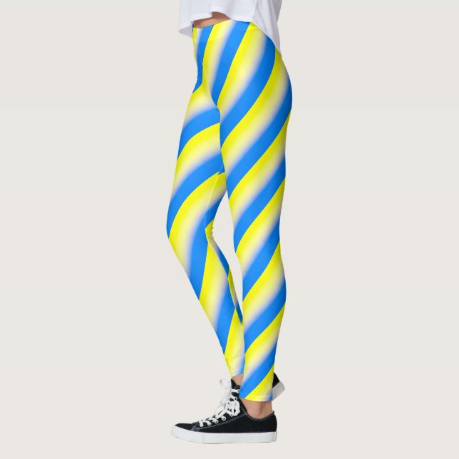 Blau und Gelb Ukraine Inspiriert Frieden gegen den Leggings (Links)