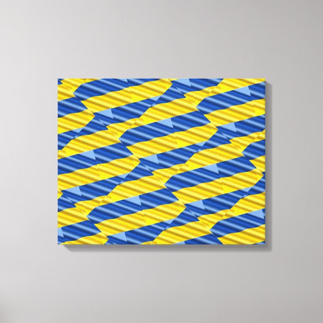 Blau und Gelb Ukraine Inspiriert Frieden gegen den Leinwanddruck (Vorderseite)