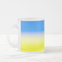 Blau und Gelb Ukraine Inspiriert Frieden gegen den Mattglastasse