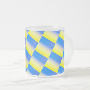 Blau und Gelb Ukraine Inspiriert Frieden gegen den Mattglastasse