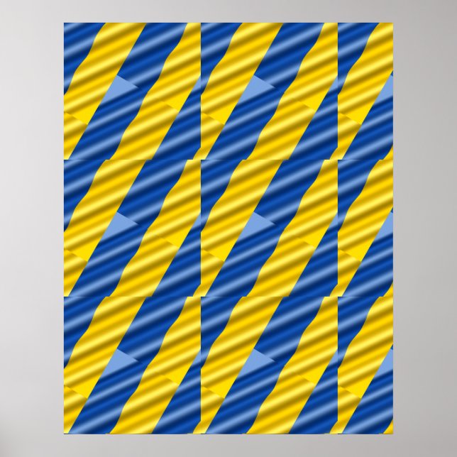 Blau und Gelb Ukraine Inspiriert Frieden gegen den Poster (Vorne)