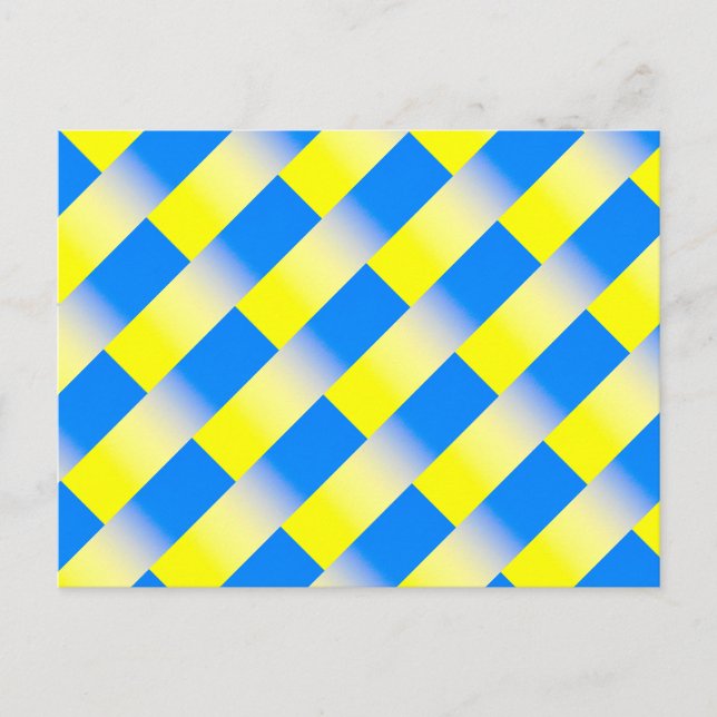 Blau und Gelb Ukraine Inspiriert Frieden gegen den Postkarte (Vorderseite)