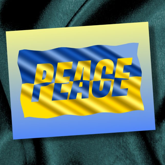 Blau und Gelb Ukraine Inspiriert Frieden gegen den Postkarte (Von Creator hochgeladen)