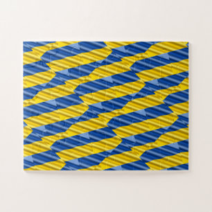 Blau und Gelb Ukraine Inspiriert Frieden gegen den Puzzle