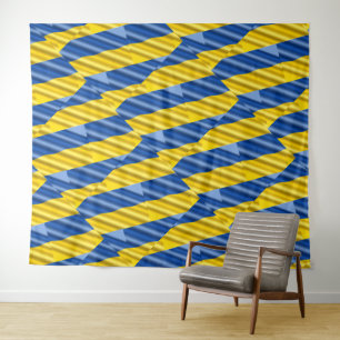 Blau und Gelb Ukraine Inspiriert Frieden gegen den Wandteppich