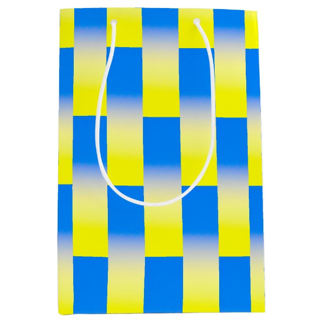 Blau und Gelb Ukraine Inspiriert Frieden im Krieg Mittlere Geschenktüte (Vorderseite)