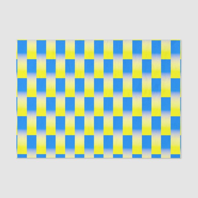 Blau und Gelb Ukraine Inspiriert Frieden im Krieg Seidenpapier (Vorderseite)