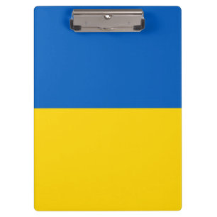 Blau und Gelb Ukraine Klemmbrett