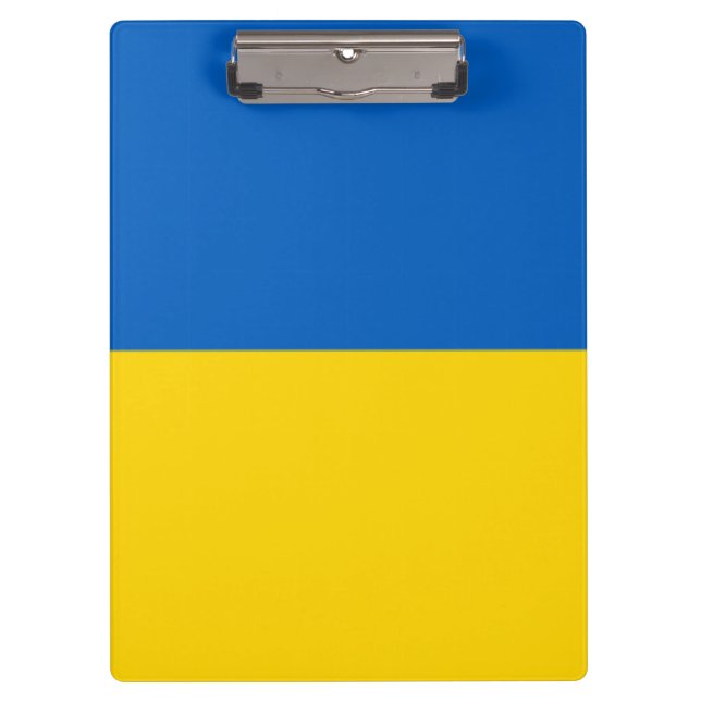 Blau und Gelb Ukraine Klemmbrett (Vorderseite)