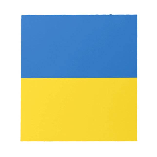 Blau und Gelb Ukraine Notizblock (Vorderseite)
