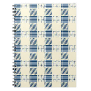 Blau und gelbe Karos Notizblock