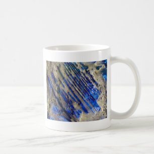 Blau und Gold Abstrakt Kaffeetasse