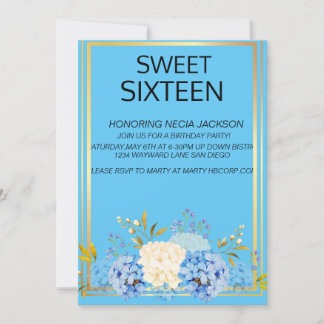 BLAU UND GOLD EINLADUNG