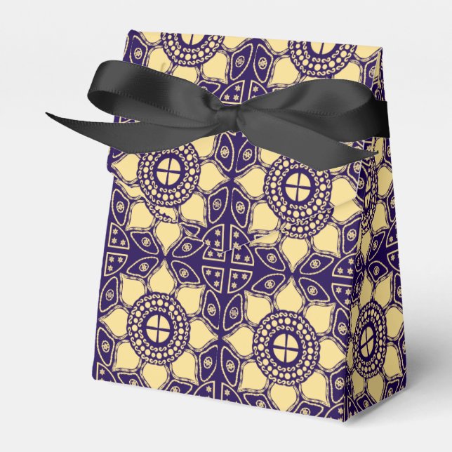 Blau und Gold Geschenkschachtel (Vorderseite)