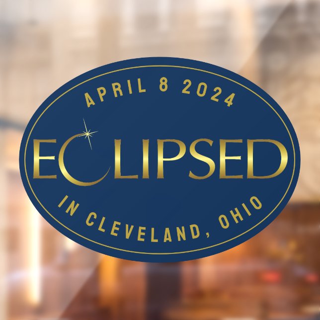 Blau und Gold - Ihr Ziel für die Stadtbeobachtung Fensteraufkleber (Blatt 2)