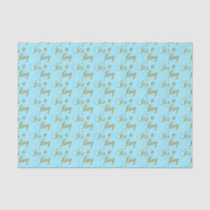 Blau und Gold ist es ein Baby des Jungen-  Seidenpapier