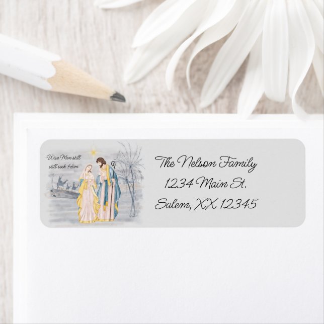 Blau und Gold Mary, Joseph und Jesus Holiday (Insitu)