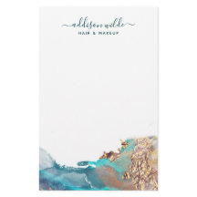 Blau und Gold Moderne Kunst Flüssige Aquarellfarbe