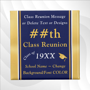 Blau und Gold, preisgünstige Wiedersehen-Geschenke Magnet