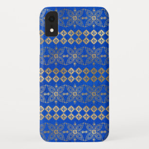 Blau und GoldBoho BlumenMandala-Muster Case-Mate iPhone Hülle