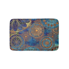 Blau-und Goldhimmlische Badematte