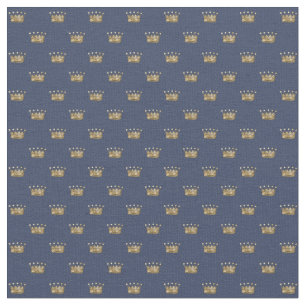 Blau-und Goldkrone Stoff