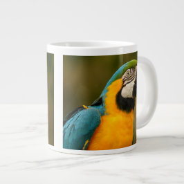 Blau und Goldmacaw Jumbo-Tasse