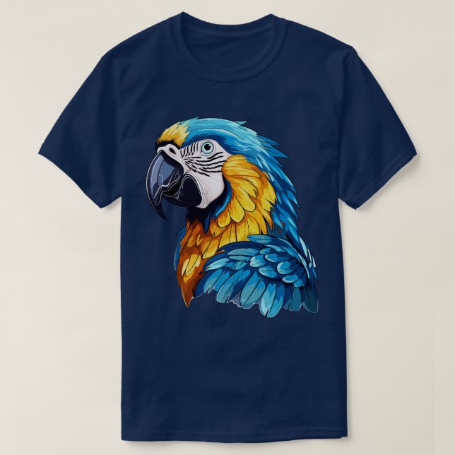 Blau und Goldmaka 3 T-Shirt (Design vorne)