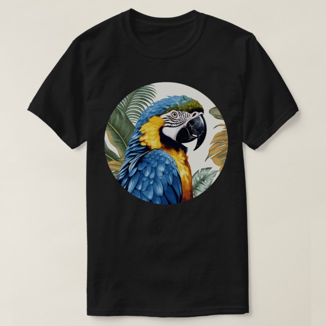 Blau und Goldmaka 5 T-Shirt (Design vorne)