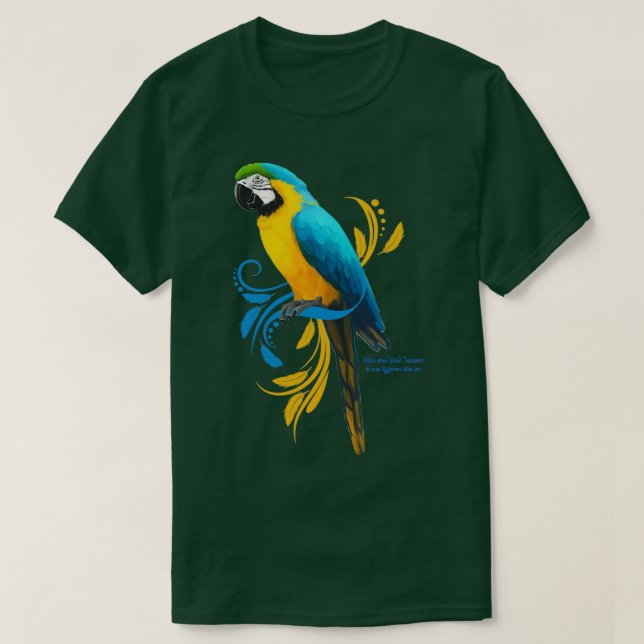 Blau- und Goldmakaw 2 T-Shirt (Design vorne)