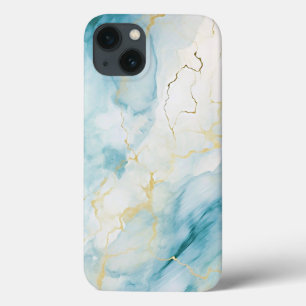 Blau- und Goldmarmor Case-Mate iPhone Hülle