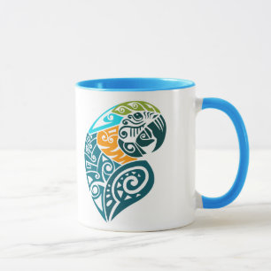 Blau und Goldstammes- Tätowierung macaw Tasse