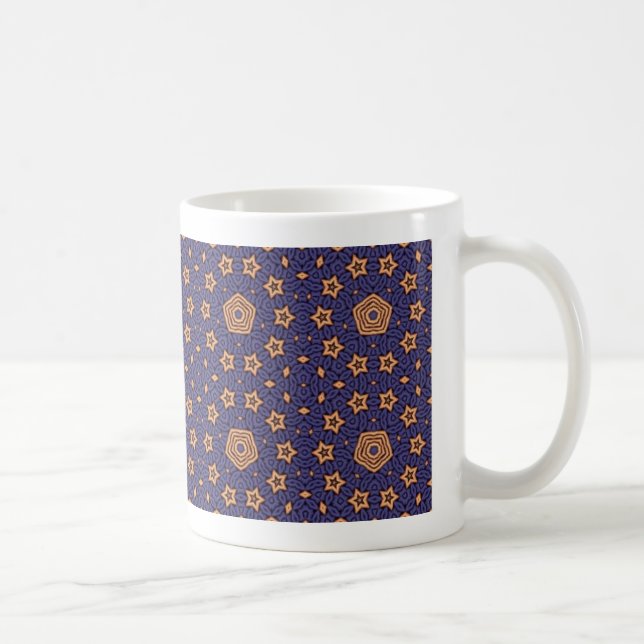 Blau und Goldstarry Tasse (Rechts)